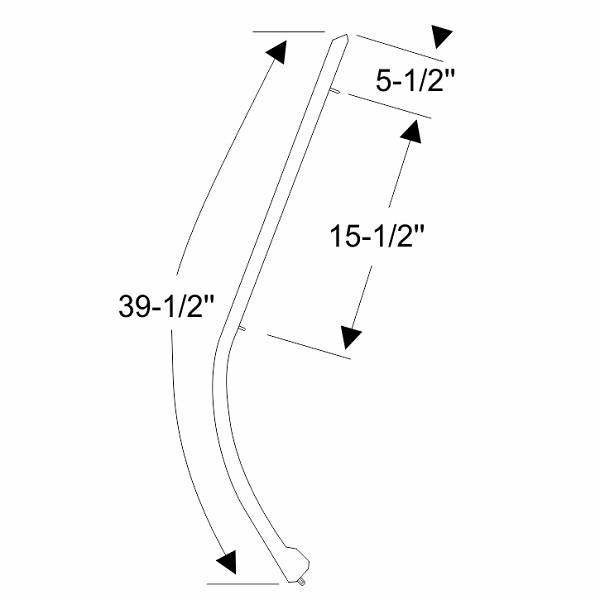 Convertible A-Pillar Post Weatherstrip, Right Hand