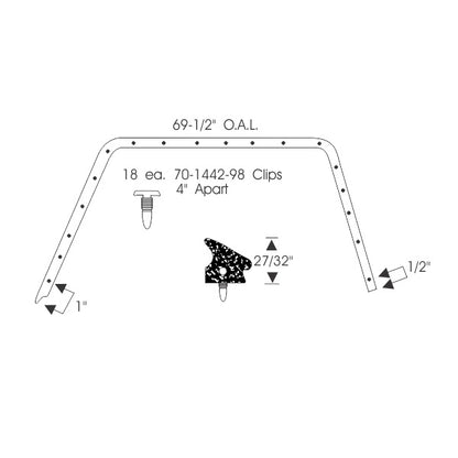 Hardtop Roof Rail Weatherstrips