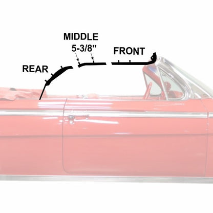 Convertible Roof Rail Weatherstrip Set