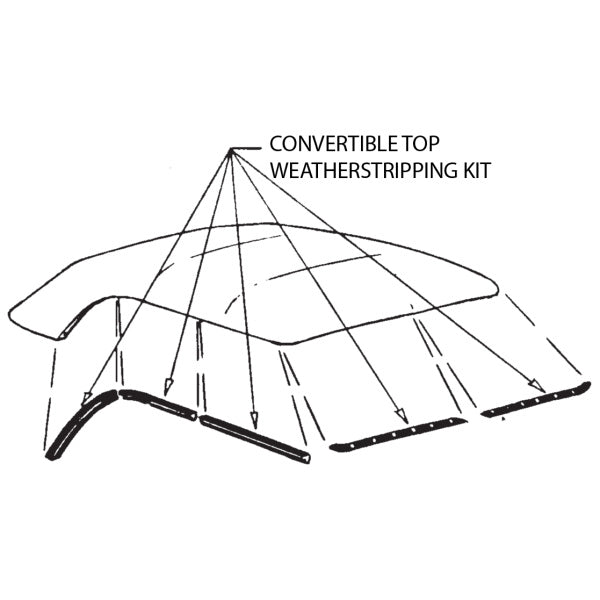 Convertible Roof Rail Weatherstrip