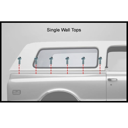 Rear Quarter Window Gaskets - Single Wall Hardtop