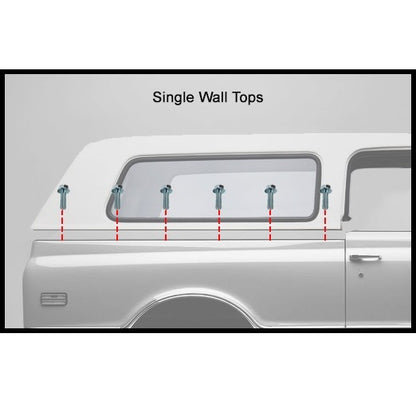 Rear Quarter Window Gaskets - Single Wall Hardtop