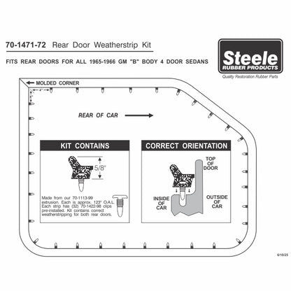 Rear Door Weatherstrips