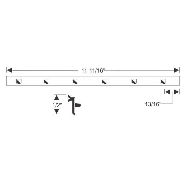 Vent division bar weatherstrip