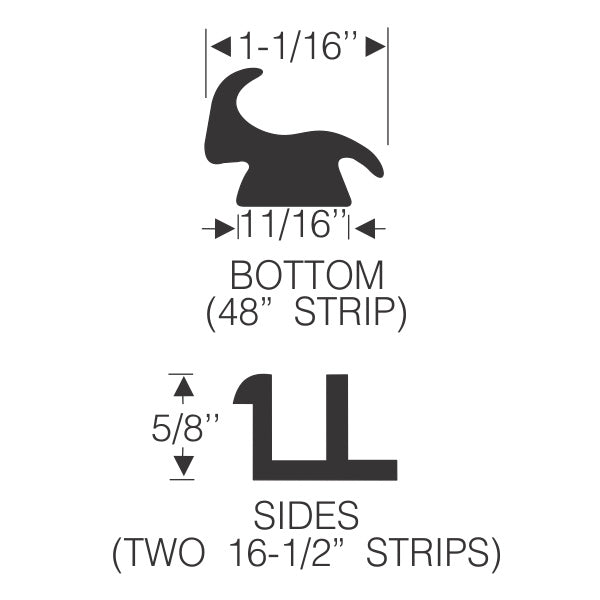 Windshield Weatherstrip Set