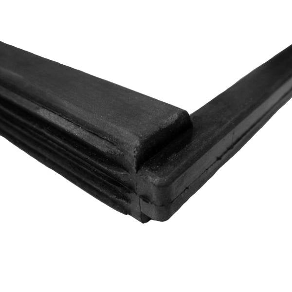 Rear door stationary window weatherstrip