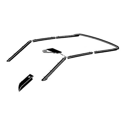 Convertible Roof Rail Weatherstrip Set