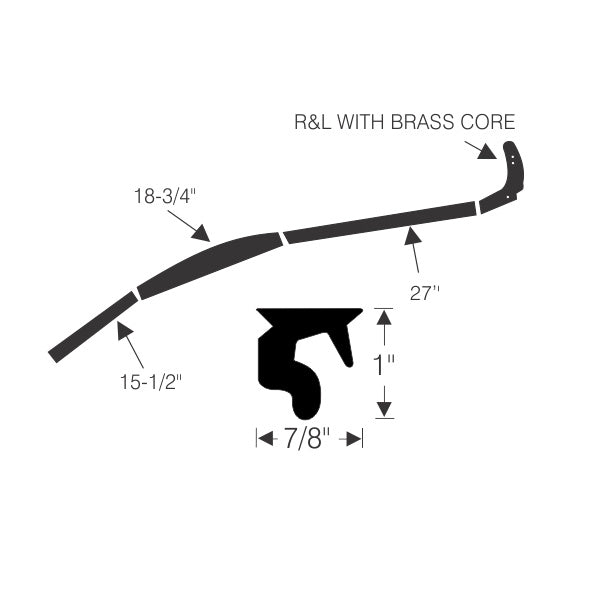 Convertible Roof Rail Weatherstrip