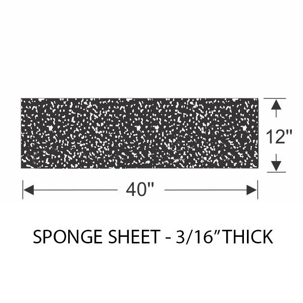 3/16" Thick EPDM Sponge Rubber Sheet