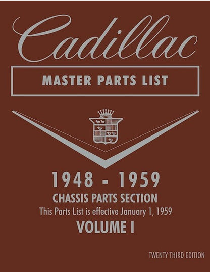 Cadillac Master Parts List 1948 - 1959 (Reprint)