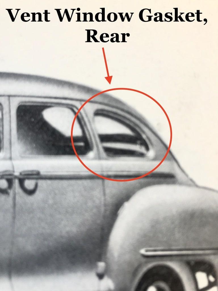 Rear Vent Window Rubber Seal | 1940-1948 Plymouth