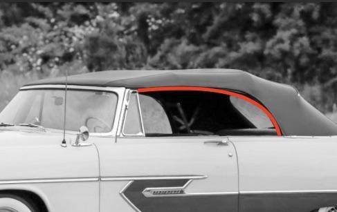 Roofrail Weatherstrip | 1955-1956 Dodge Plymouth Convertibles