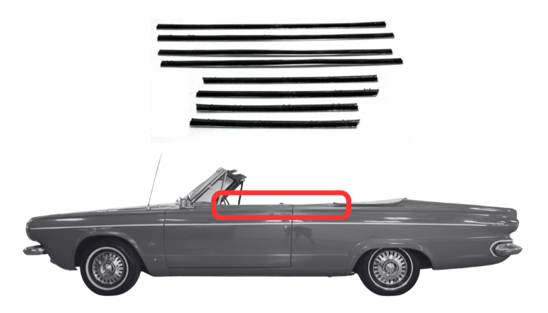Beltline Window "Sweeper" Set | 1963-1966 Dodge Dart Convertibles