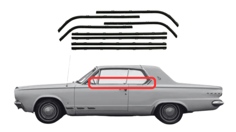 Beltline Sweeper Weatherstrip Set | 1963-1966 Dodge Dart