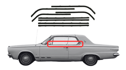 Beltline Sweeper Weatherstrip Set | 1963-1966 Dodge Dart