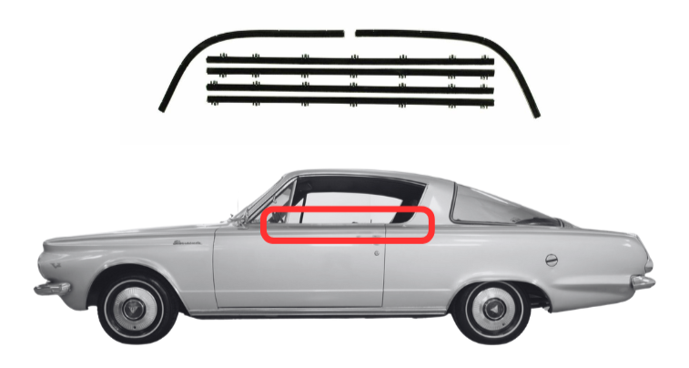 Beltline Window "Sweeper" Set | 1964-1966 Plymouth Barracuda