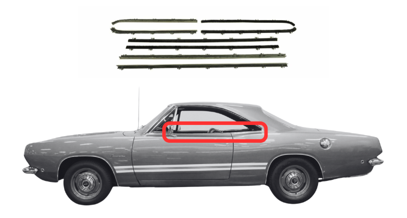 Beltline Window "Sweeper" Set | 1967-1969 Plymouth Barracuda