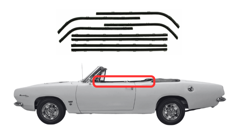 Beltline Window "Sweeper" Set | 1967-1969 Barracuda