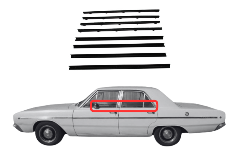 Beltline Window "Sweeper" Set | 1967-1969 Dodge Dart Sedans