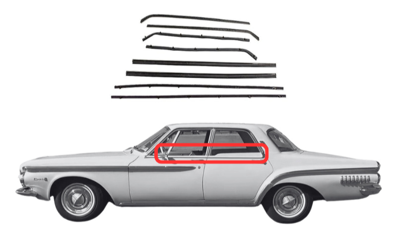 Beltline Window "Sweeper" Set | 1962 Mopar Cars B Body