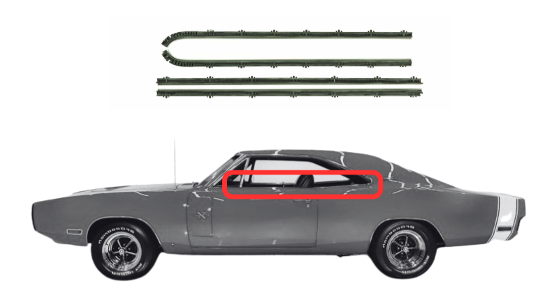 Beltline Window Sweeper Set | 1968-1970 Dodge Charger