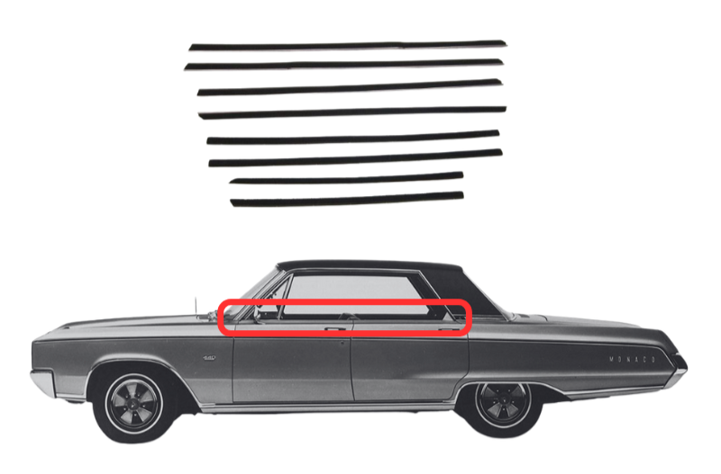 Beltline Window Sweeper Set | 1965-1968 Mopar Cars