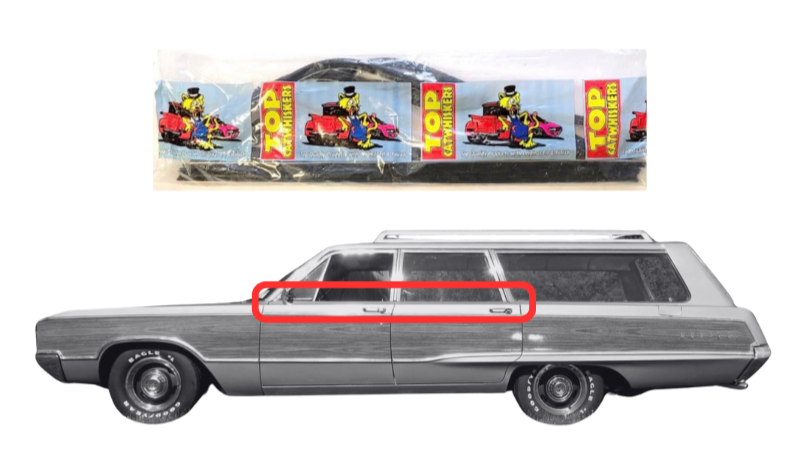 Beltline Window "Sweeper" Set - 1965-1968 Chrysler, Plymouth, and Dodge C-Body Station Wagons
