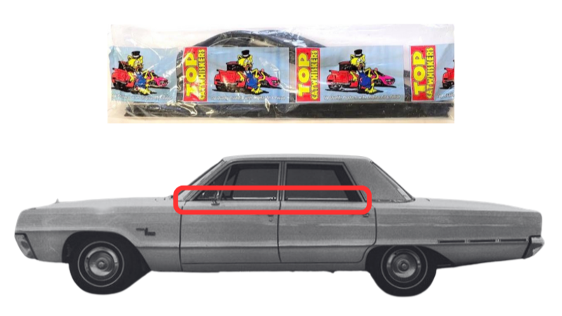 Beltline Window Sweeper Set | 1965-1968 Chrysler Plymouth Dodge
