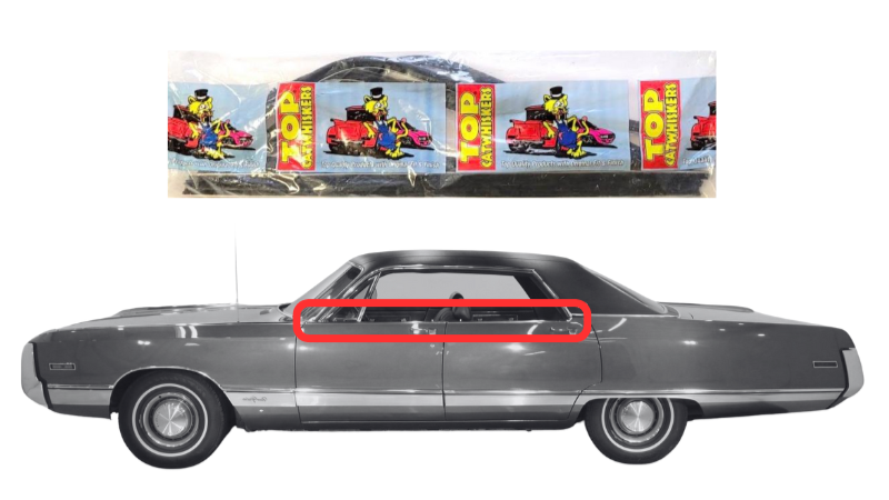 Beltline Window Sweeper Set | 1969-1971 C-Body 4-Door Hardtop Cars with Vent Windows