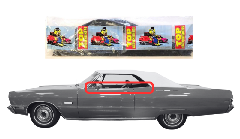 Beltline Window Sweeper Set | 1969-1970 Plymouth Fury Convertibles with Vent Windows