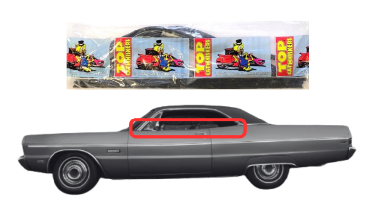 Beltline Window Sweeper Set for 1969 Plymouth Fury 