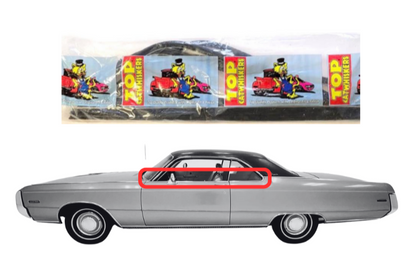 Beltline Window Sweeper Set | 1969-1971 Chrysler 300, Dodge Polara, and Monaco 2-Door Hardtops with Vent Windows