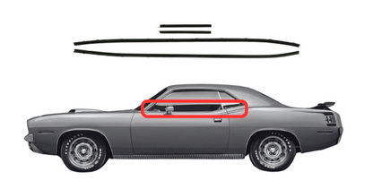 Beltline Window Sweeper Set | 1970 Barracuda Coupe Models