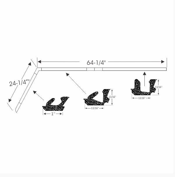 Windshield and Rear Window Trim Clip Set - For 1966-1967 B-Body 2-Door Hardtops