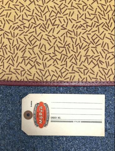 Trunk Mat - Sedan, Original Style Fabric and Pattern