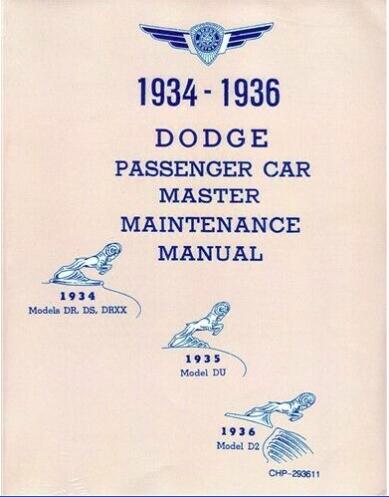 Shop Manual for 1934 - 1936 Dodge | Literature