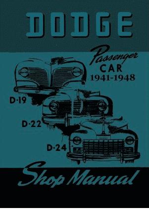 Shop Manual for 1941 - 1948 Dodge | Literature