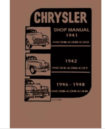 Shop Manual for 1941 - 1948 Chrysler | Literature