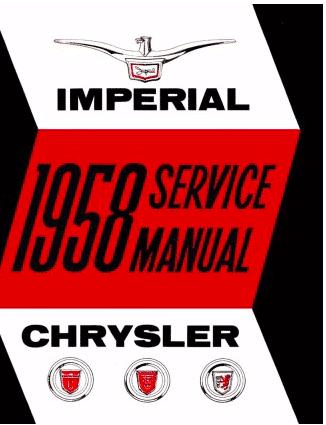 Shop Manual for 1958 Chrysler & Imperial | Literature