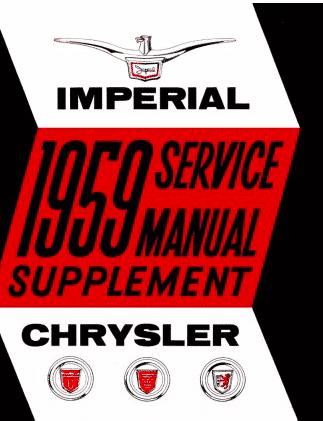 Shop Manual for 1959 Chrysler & Imperial | Literature