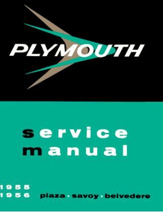 Shop Manual for 1955-1956 Plymouth | Literature