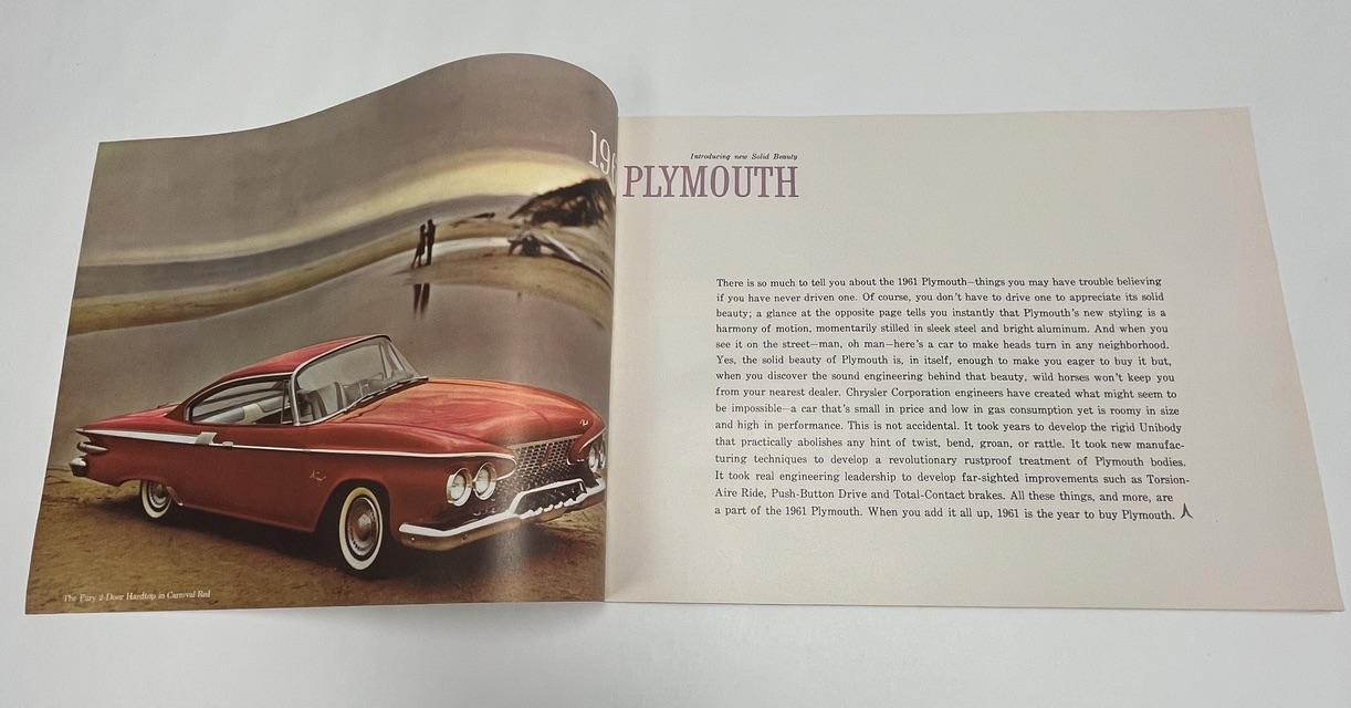 Original 1961 Plymouth Valiant Sales Brochure