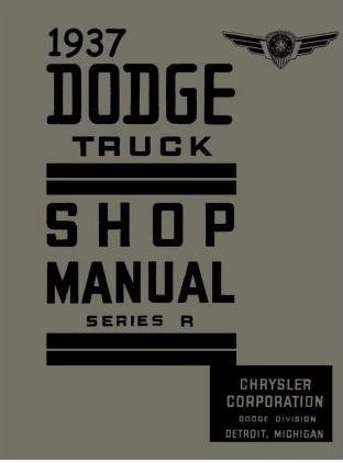 Shop Manual for 1937 Dodge Truck | Literature