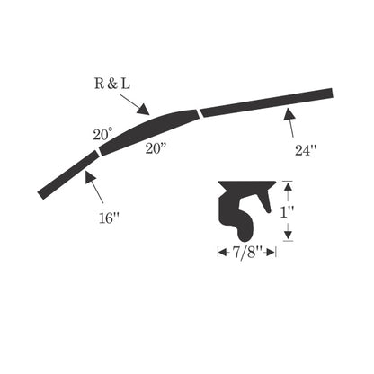 Convertible Roof Rail Weatherstrip