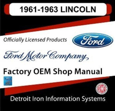 1961-1963 Lincoln Factory Shop Manual, CD