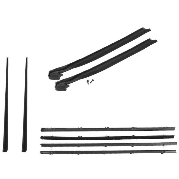 Window Felt and Run Channel Set - Black Bead