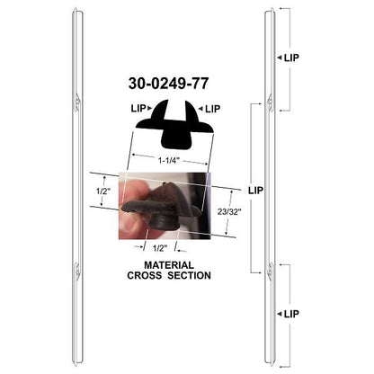 Rear Quarter Vent Window Weatherstrips