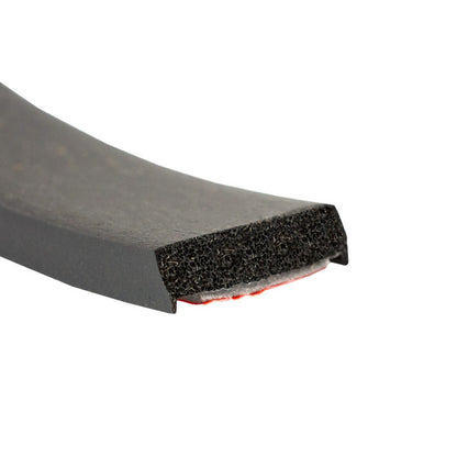 1" x 1/4" Rectangular Sponge Rubber Door Weatherstrip
