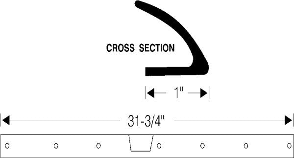 Hood to Radiator Weatherstrip - Narrow