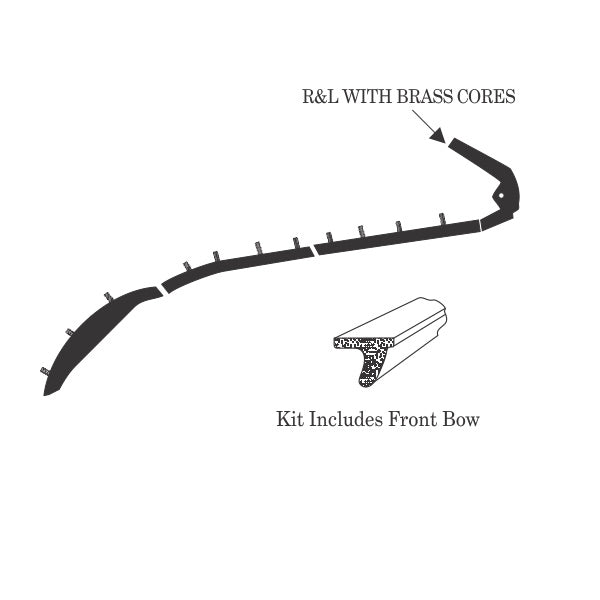 Convertible Roof Rail Weatherstrip Set